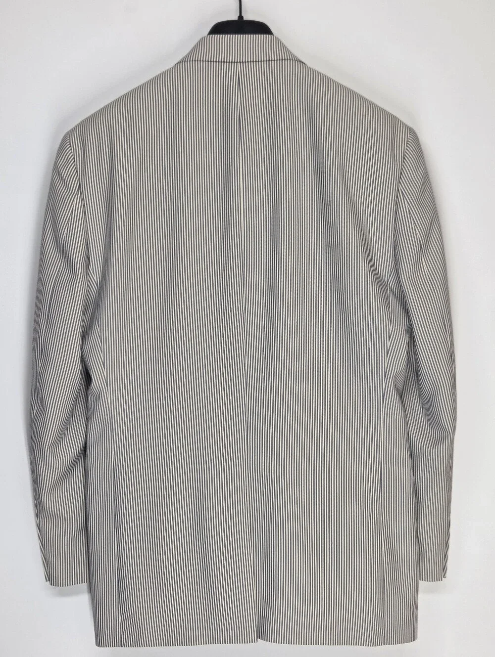 Lauren Ralph Lauren Seersucker Suit Mens 38R 32x32 Navy Cream Stripe 2Pc